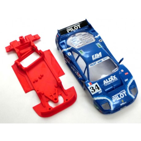 Chasis F40 Block AW compatible con Scalextric