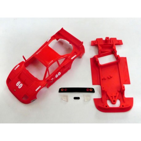 Chasis F40 Block AW compatible con Scalextric
