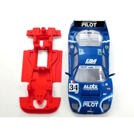 Chasis F40 Block AW compatible con Scalextric