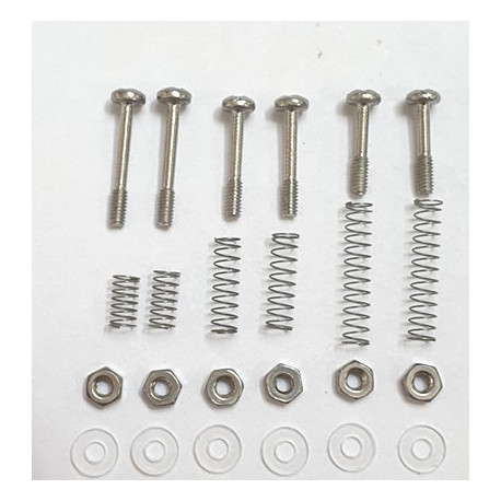 Tornillos de suspensión corto + tuerca + arandela