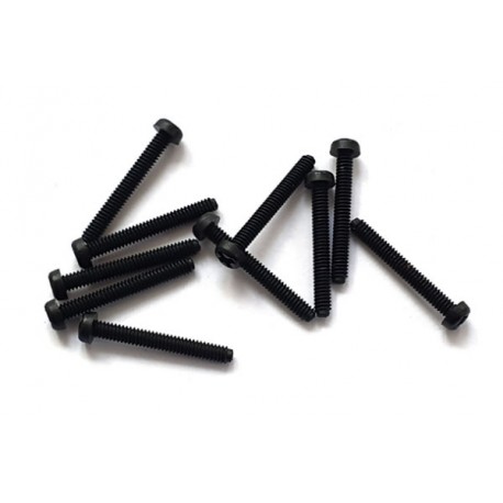 Tornillos cabeza plana Phillips M2 x 15mm Negro
