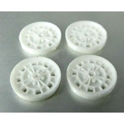 Tapacubos Type Abarth 1000 TCR 15.8mm White compatible Slot.it