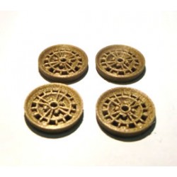 Tapacubos Type Abarth 1000 TCR 15.8mm White compatible Slot.it